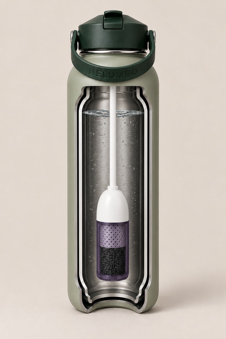NELUMBO Flasche mit integriertem Filter
